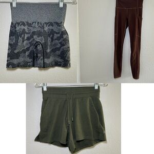 BUNDLE of three‎ activewear bottoms women’s XS workout Athleisure gym